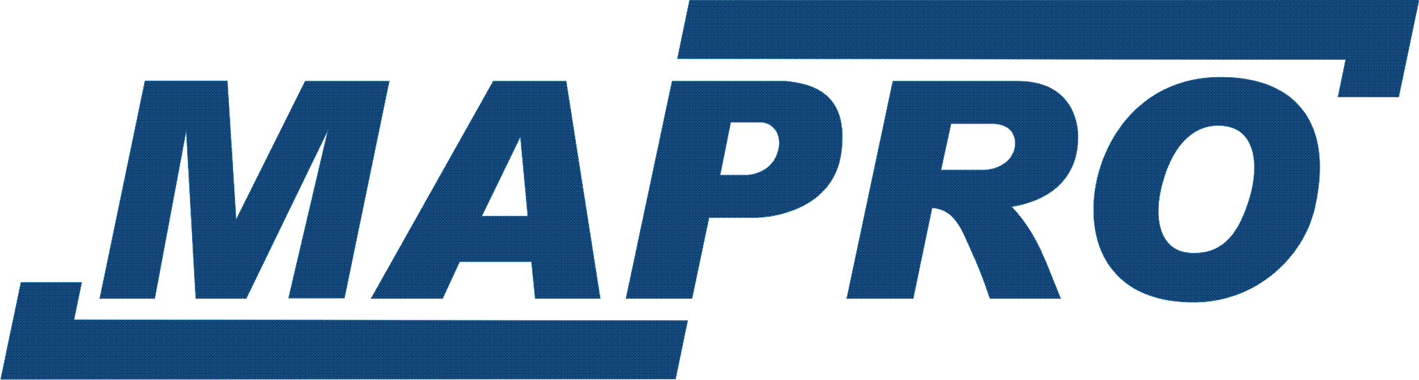 Logo firmy Mapro - dystrybutora wtryskarek do przetwórstwa tworzyw sztucznych. 