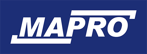 Logo firmy Mapro - dystrybutora wtryskarek do przetwórstwa tworzyw sztucznych.